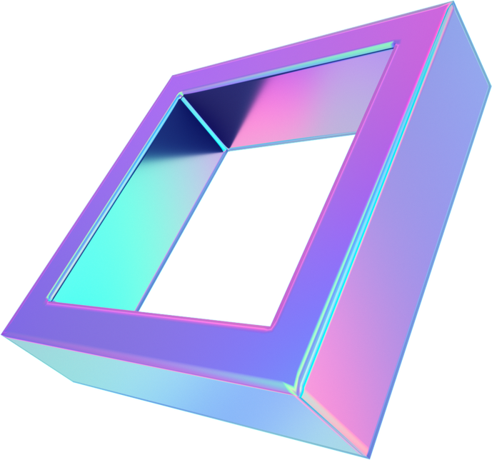 3D Gradients Oversaturated Rainbow Color